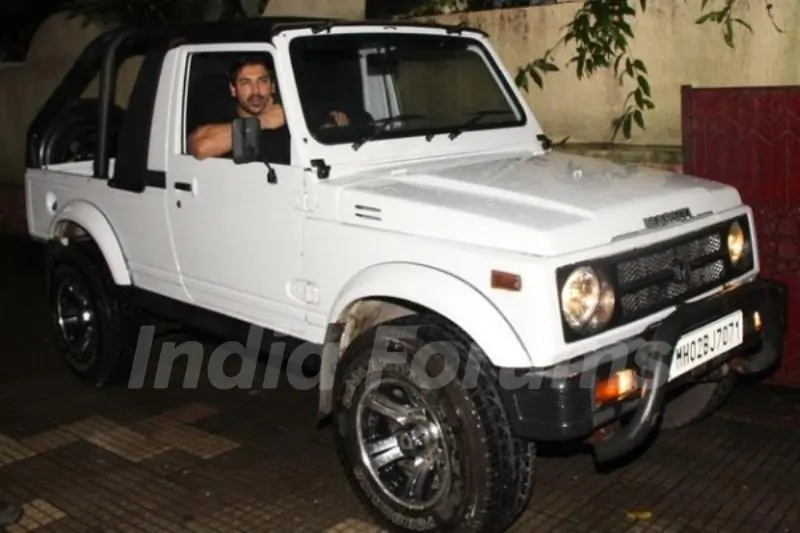 John Abraham In His Car Maruti Suzuki Gypsy
