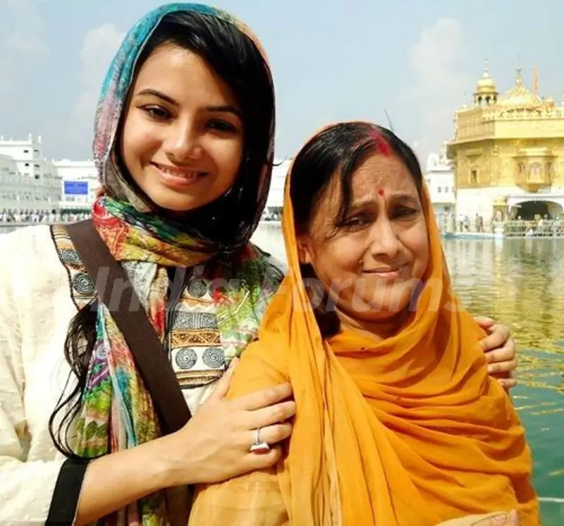 Deblina Chatterjee with her mother