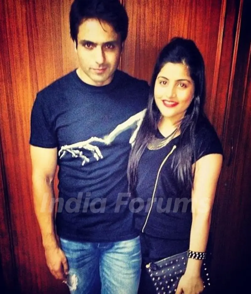 Iqbal Khan with his wife, Sneha Chhabra