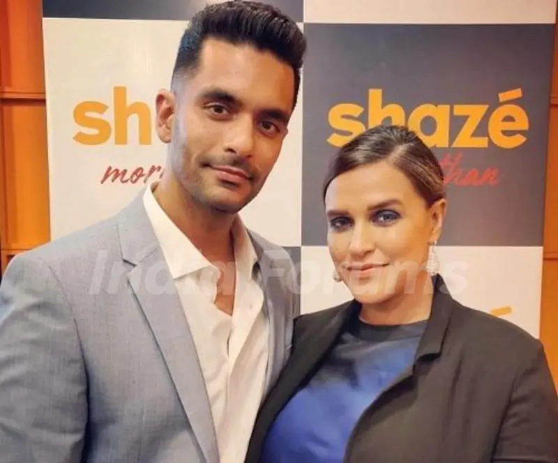 Neha Dhupia with her husband Angad Bedi