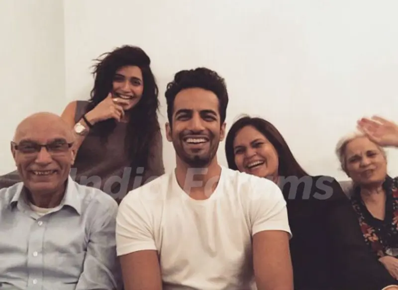 Upen Patel with his Family and Karishma Tanna