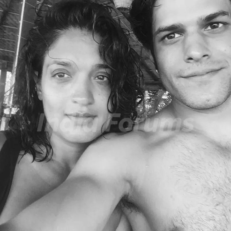 Sandhya with her boyfriend