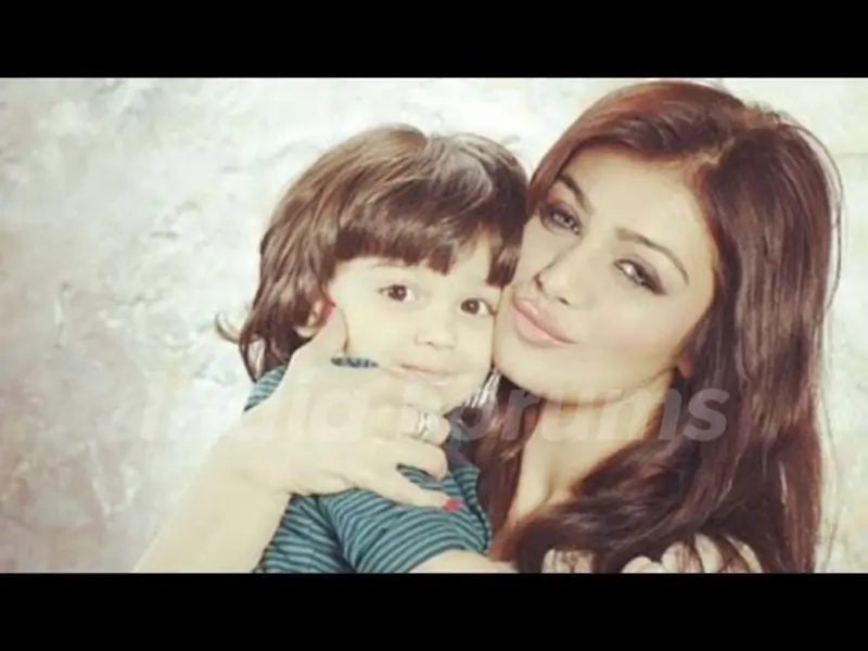 Ayesha with her son Mikail Azmi