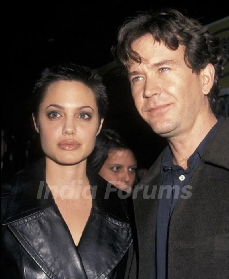 Angelina Jolie with Timothy Hutton