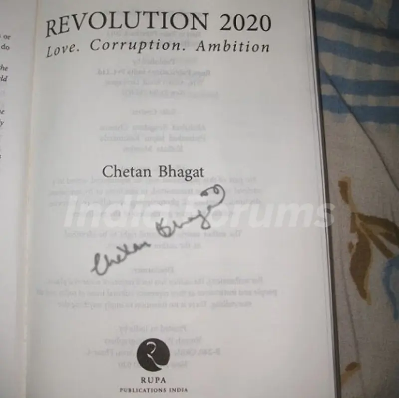 Chetan Bhagat signature