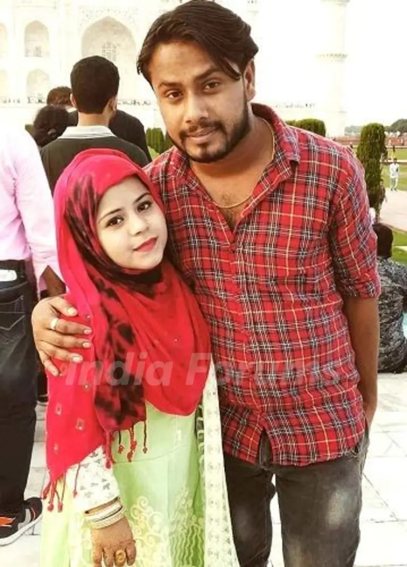 Juhi Aslam with her husband