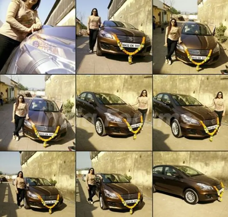 Seema Pandey with her car