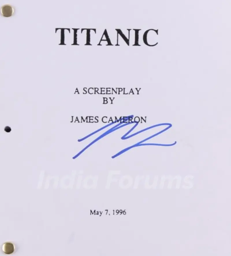 Leonardo DiCaprio Signed Titanic Script