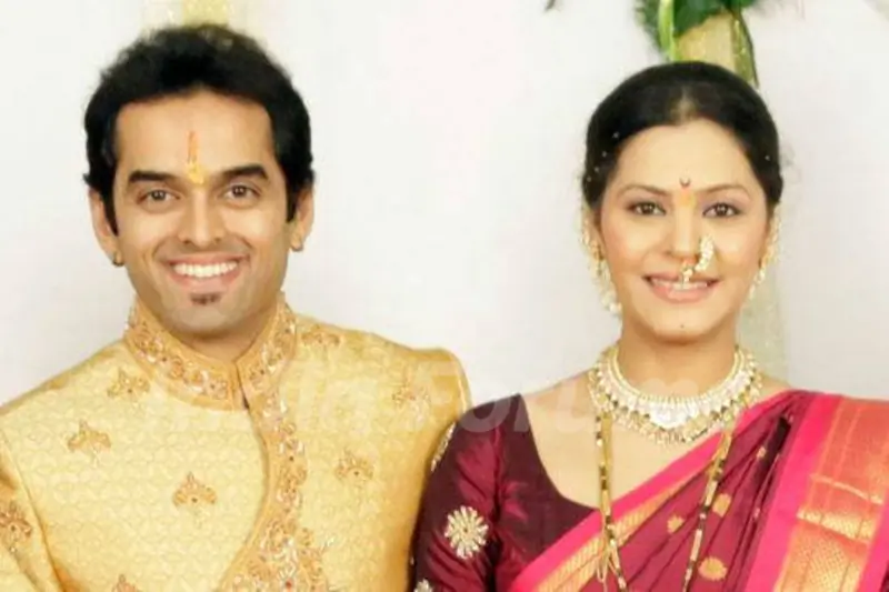 Anuja Sathe with her husband