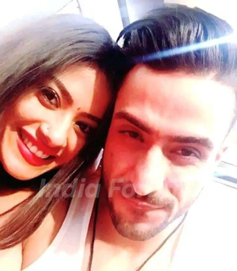 Krishna Mukherjee with Aly Goni