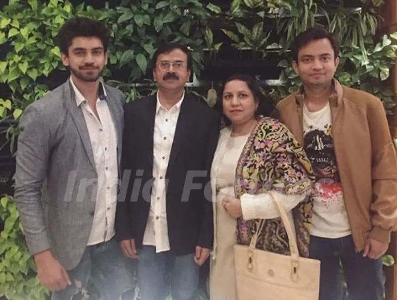 Avinash Mishra with his parents and brother