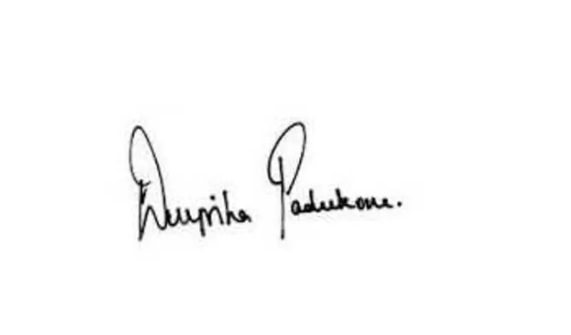 Deepika padukone signature 