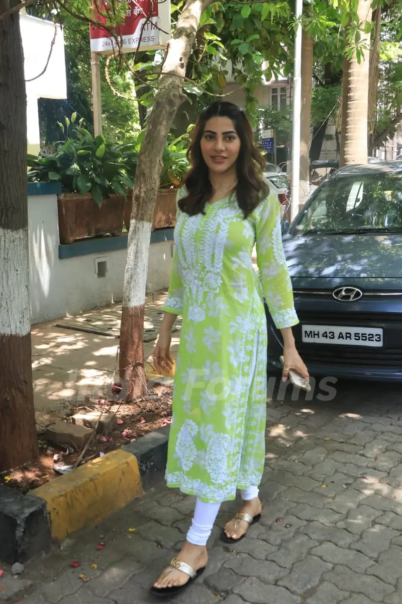 Nikki Tamboli snapped in the city