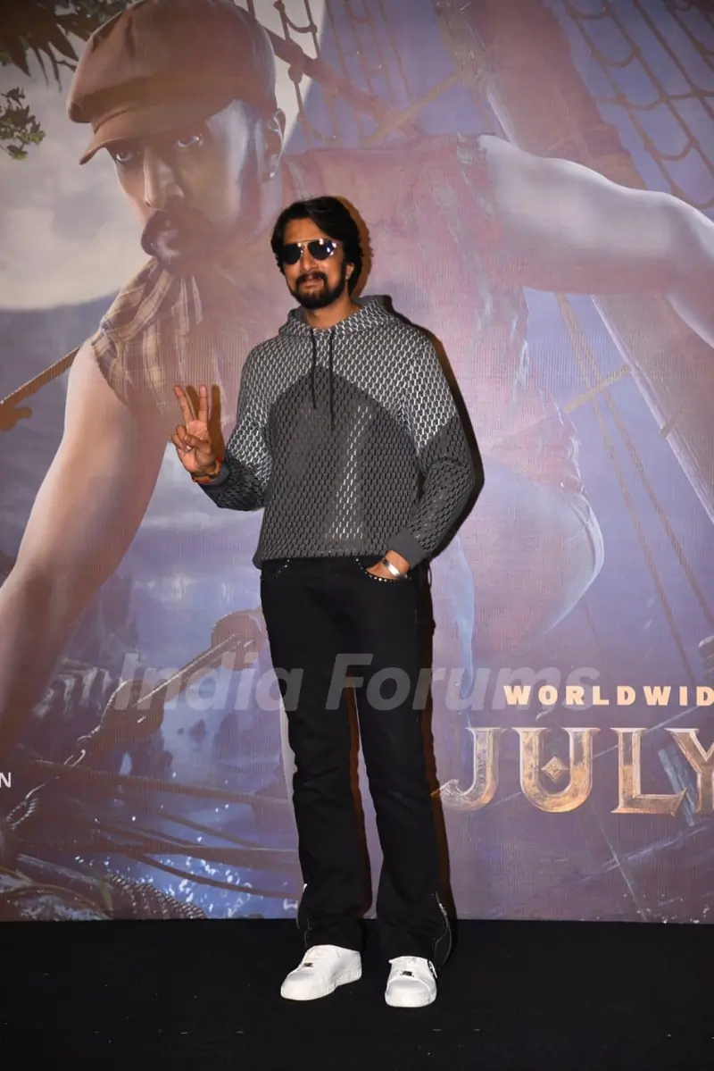 Kichcha Sudeep clicked at the trailer launch of Vikrant Rona