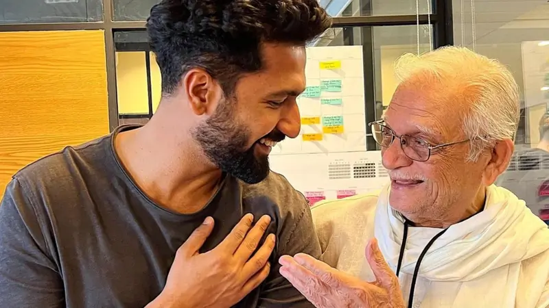 Vicky Kaushal and Gulzar