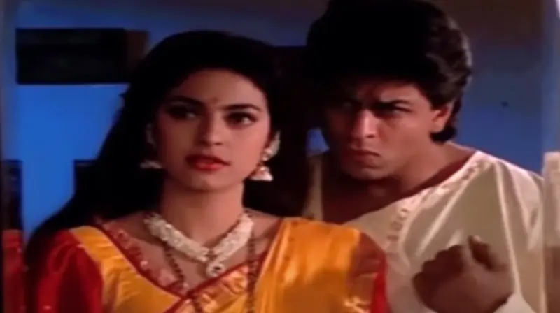 Juhi Chawla and Shah Rukh Khan 