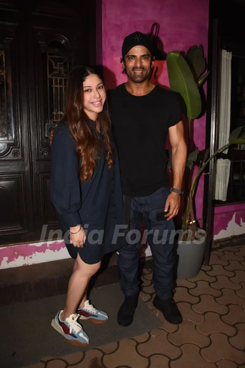 Mohit Malik poses with his wife Addite Malik spotted in thee city 