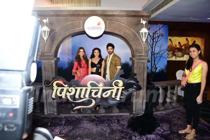 Nyrraa M Banerji, Harsh Rajput and Jiya Shankar attends press conferance of Pishachini at Sun and Sand hotel in Juhu