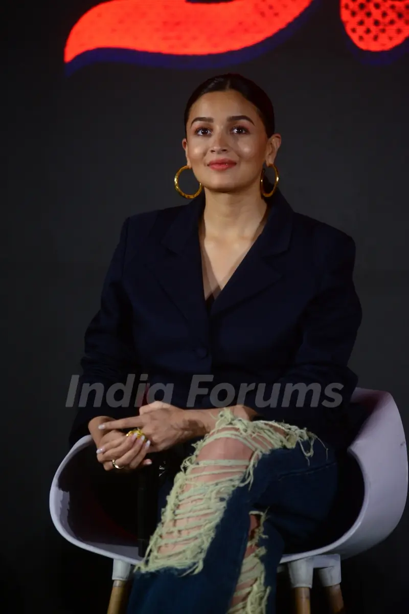 Alia Bhatt clicked for song launch of Darlings in Delhi 
