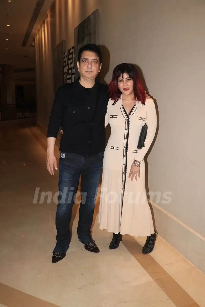 Sajid Nadiadwala, Wardha Khan spotted at David Dhawan’s birthday bash at JW Marriott in Juhu