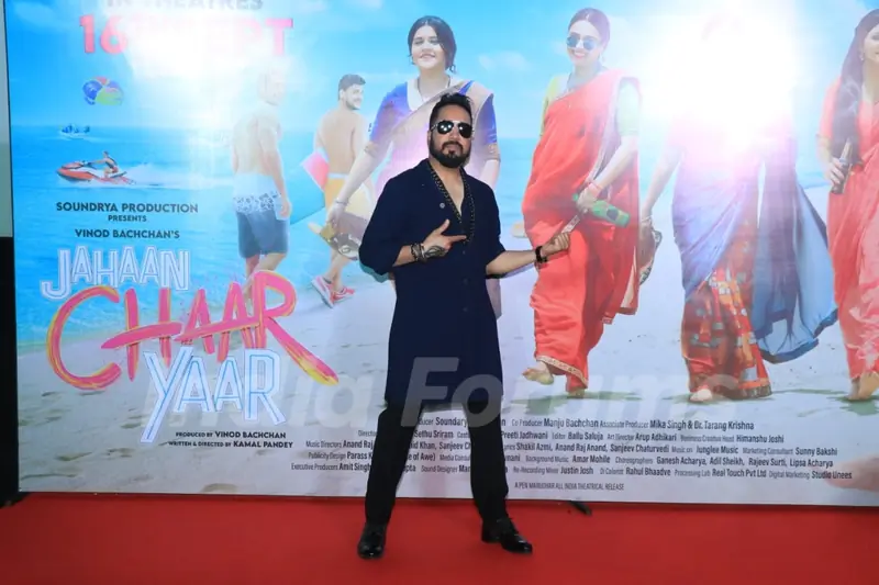 Mika Singh snapped at the trailer launch Jahaan Chaar Yaar at PVR in Andheri