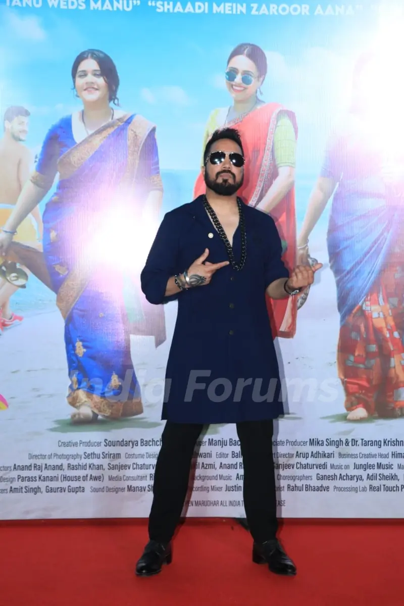 Mika Singh snapped at the trailer launch Jahaan Chaar Yaar at PVR in Andheri