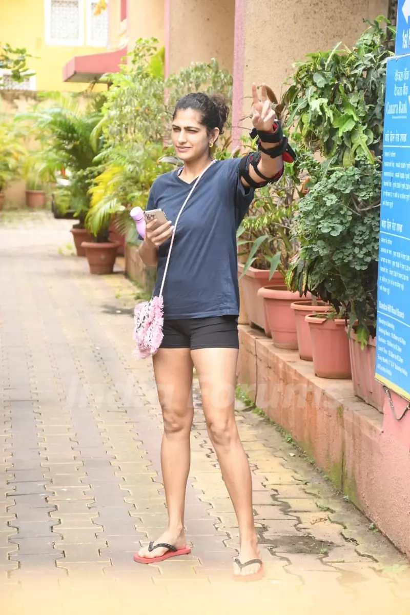 Kubbra Sait spotted in Bandra