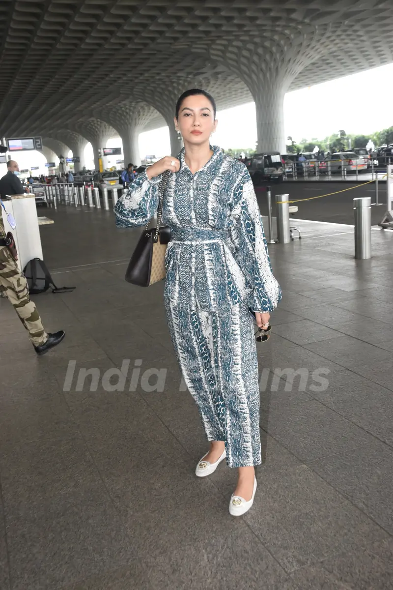 Gauahar Khan spotted at the Mumbai airport