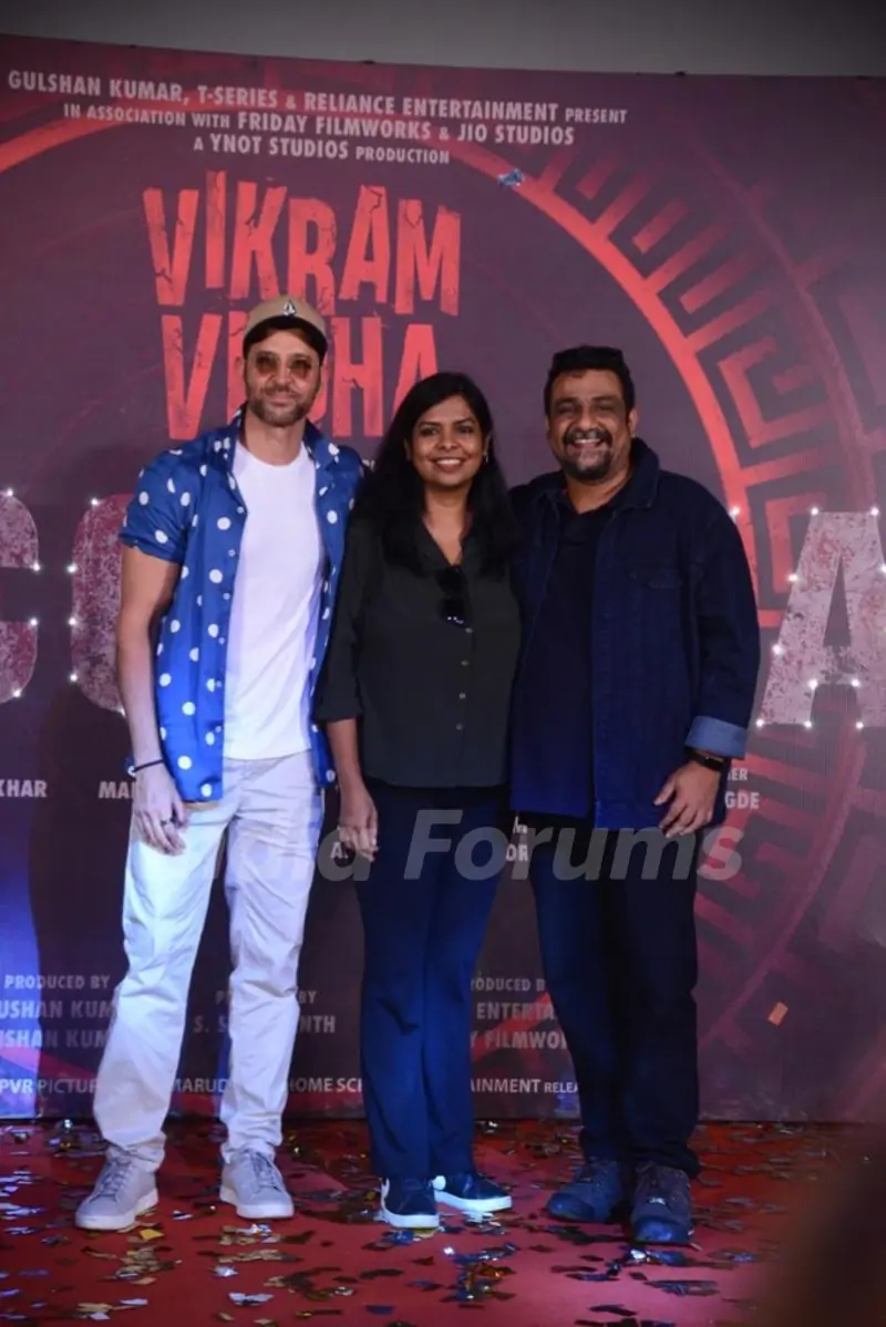 Hrithik Roshan and Gayatri-Pushkar attend the song launch of ‘Alcoholia’ from their film Vikram Vedha
