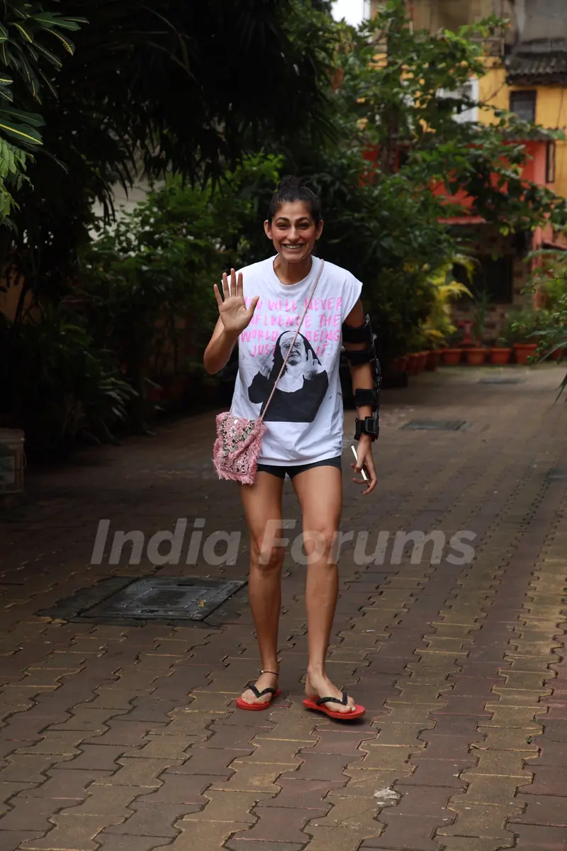 Kubbra Sait spotted in Bandra