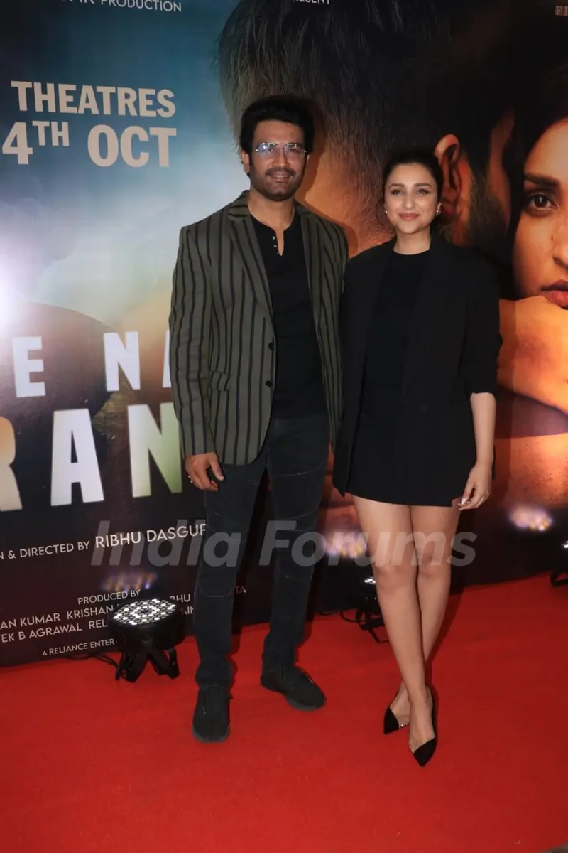 Parineeti Chopra, Sharad Kelkar snapped at the trailer launch of their upcoming film Code Name: Tiranga