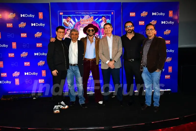 Ranveer Singh and Rohit Shetty spotted at the screening of the trailer of Cirkus and song launch in Dolby Atmos