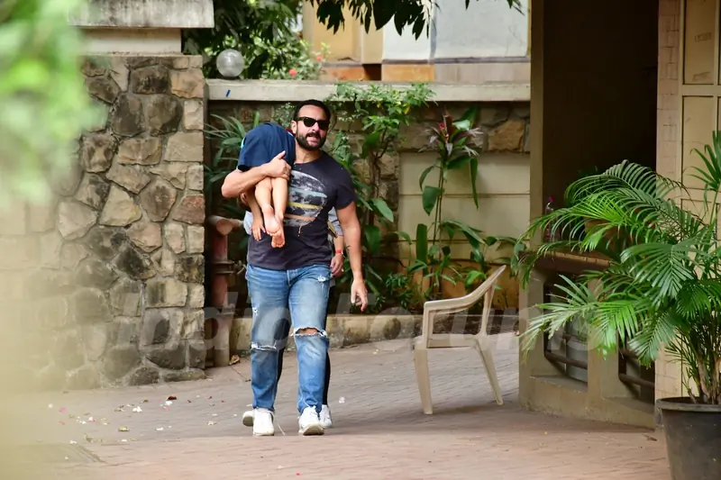 Saif Ali Khan and Taimur Ali Khan spotted in Bandra