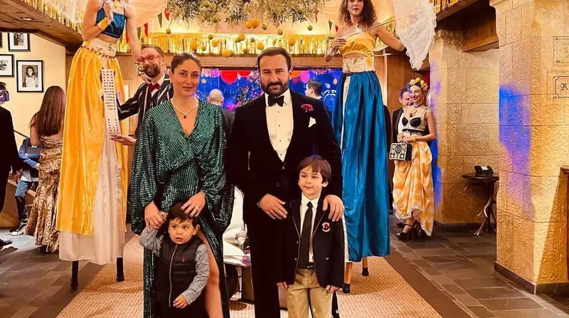 Kareena, Saif, Taimur and Jeh 
