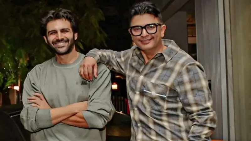 Kartik Aaryan and Bhushan Kumar