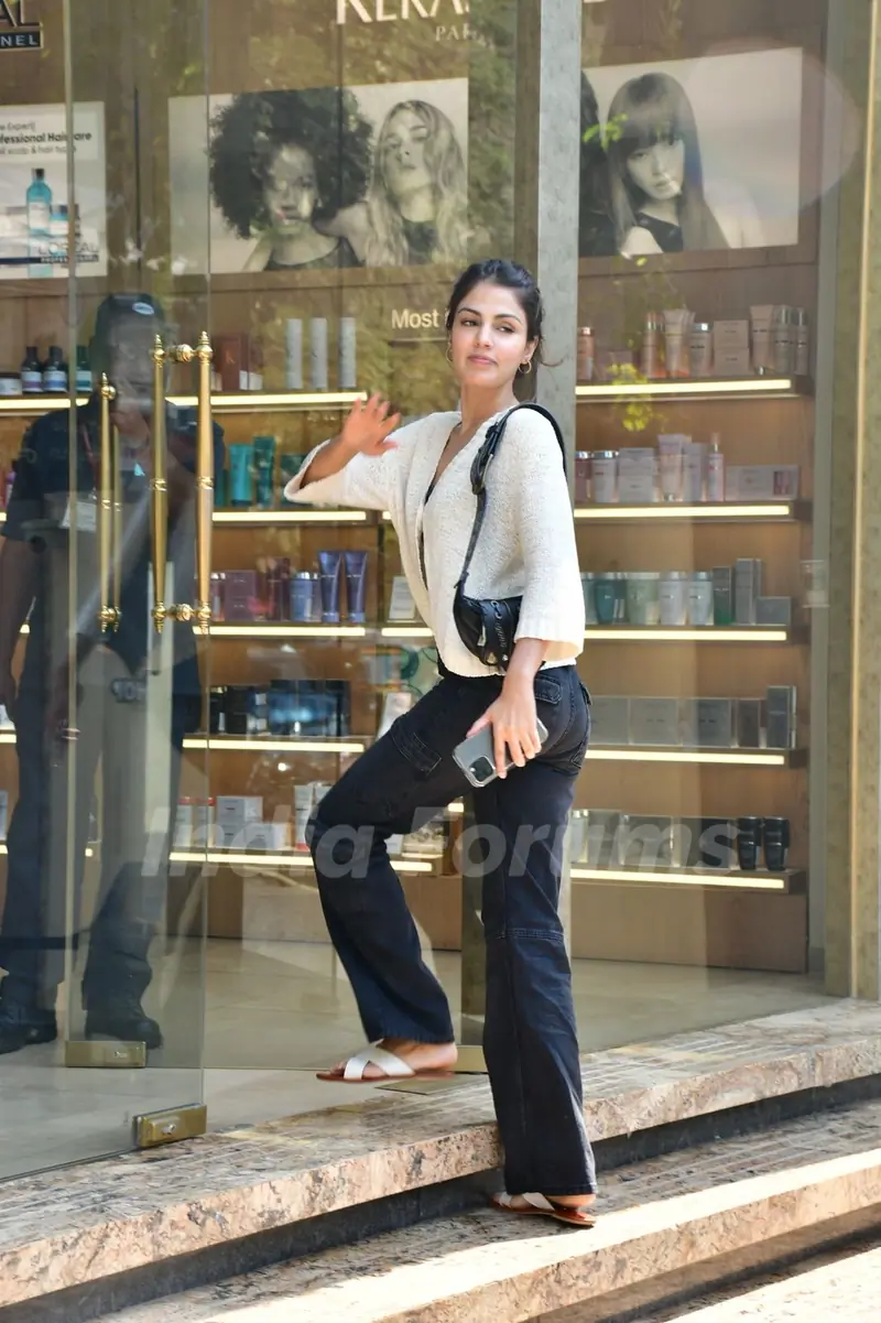 Rhea Chakraborty spotted in Bandra