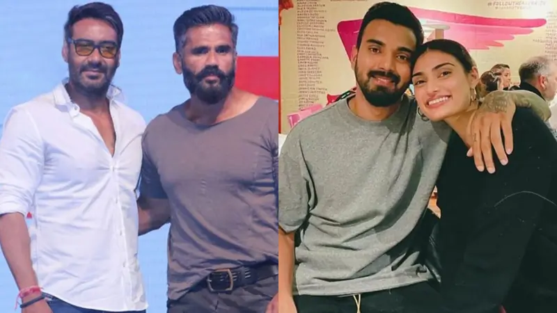 Sunie Shetty, Ajay Devgn, Kl Rahul and Athiya