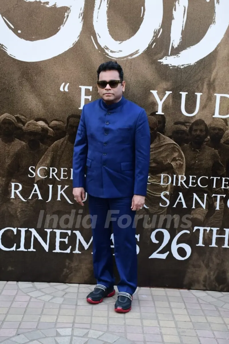 A. R. Rahman snapped at song launch event of Gandhi Godse – Ek Yudh