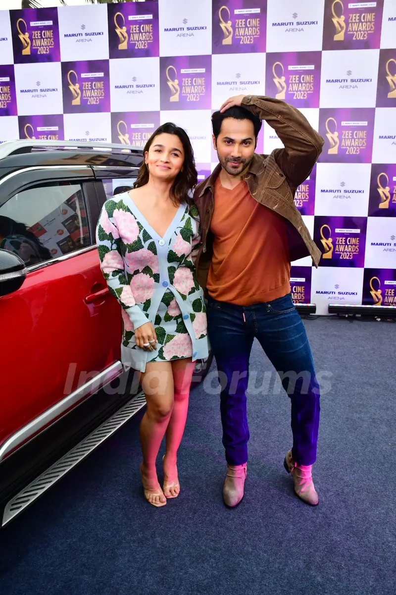 Alia Bhatt and Varun Dhawan snapped for announcement of Zee Cine Awards 2023