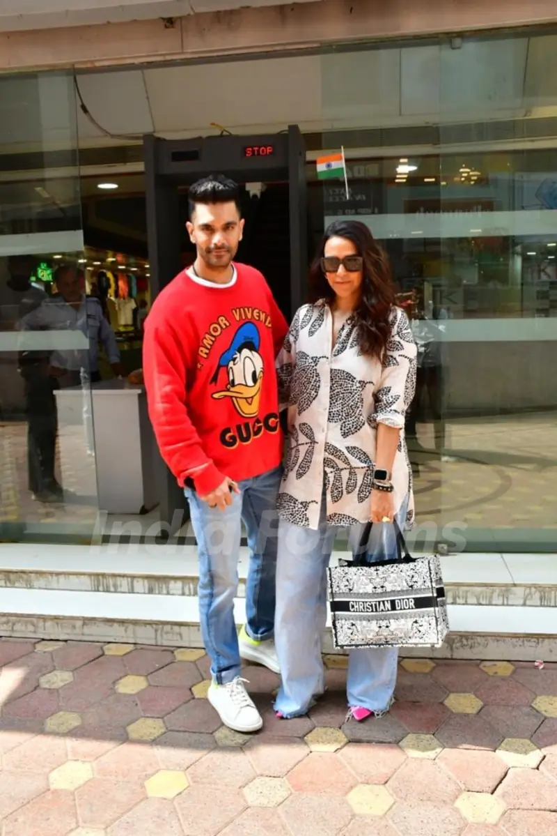 Angad Bedi and Neha Dhupia spotted in Bandra