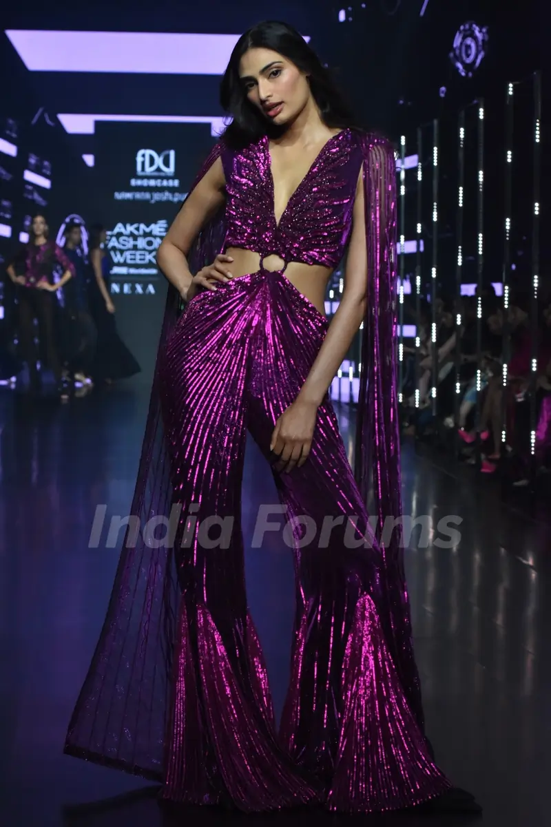 Athiya Shetty walk the ramp at Lakme Fashion Week 2023 – Day 3