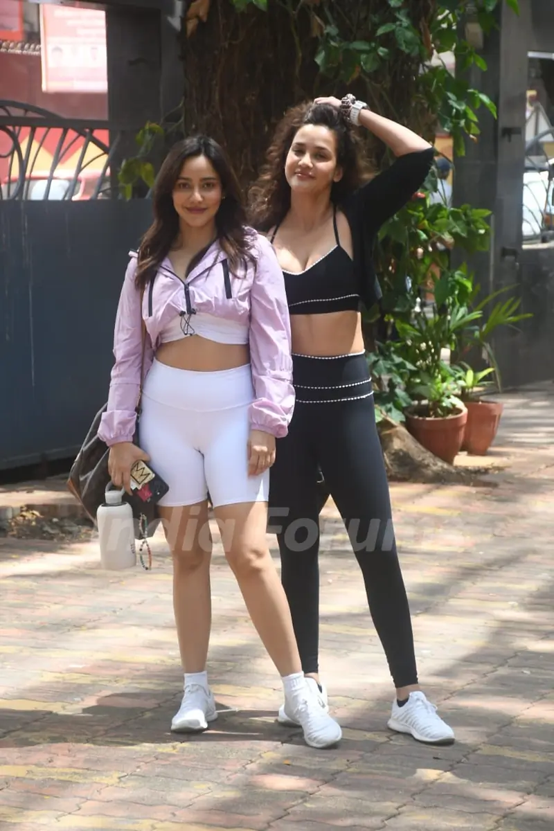 Neha Sharma and Aisha Sharma snapped in Bandra
