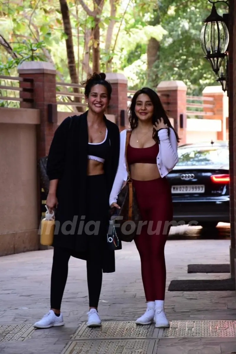 Aisha Sharma, Neha Sharma snapped in Bandra