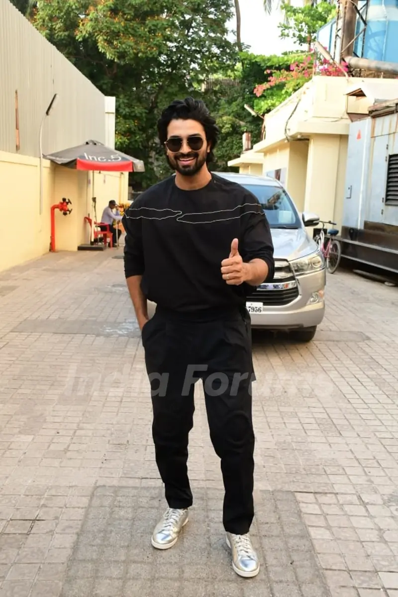 Dev Mohan snapped at the press conferance of Shaakuntalam in Mumbai