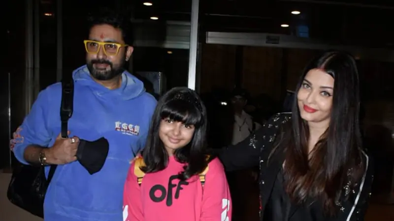 Abhishek, Aaradhya and Aishwarya Rai