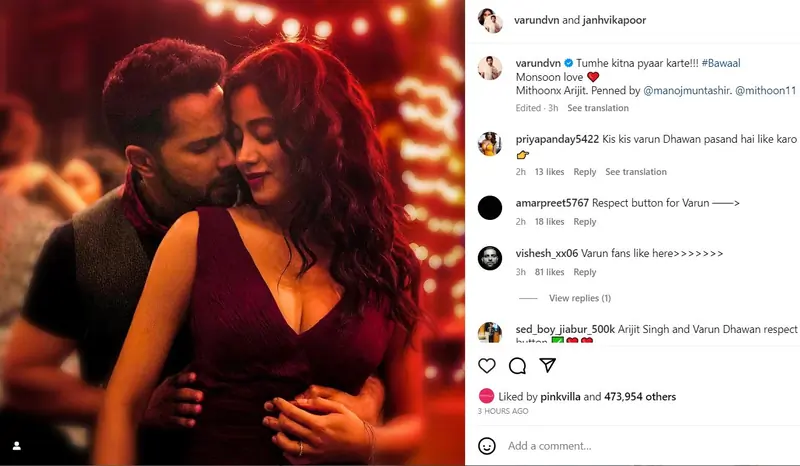 Janhvi Kapoor and Varun Dhawan