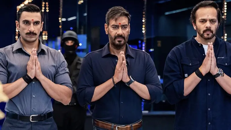 Ranveer Singh, Ajay Devgn and Rohit Shetty