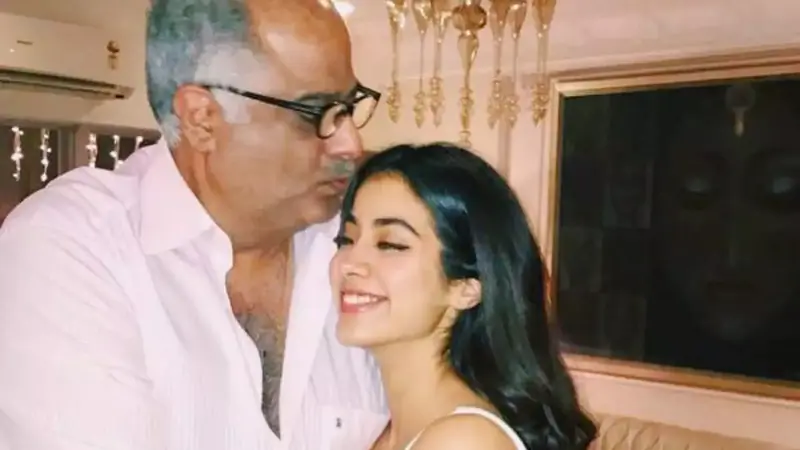 Boney and Janhvi Kapoor