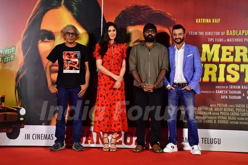 Katrina Kaif, Sanjay Kapoor, Sriram Raghavan, Ramesh Taurani and Vijay Sethupathi snapped at Merry Christmas press conference