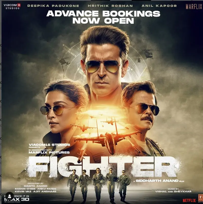 According to sacnilk.com, "Fighter" has successfully secured 88,190 advance bookings for its opening day across India.